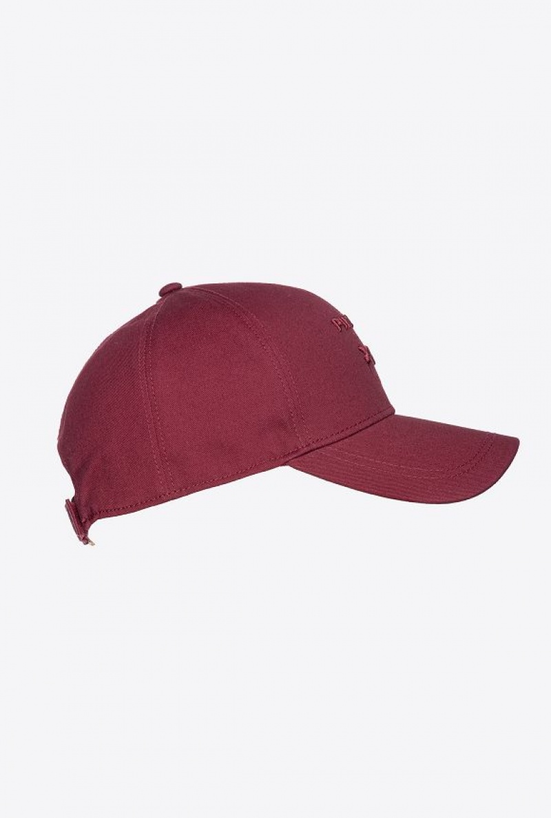 Pinko Love Birds Baseball Cap BURGUNDY-PORT ROYALE | SN-PKO34373