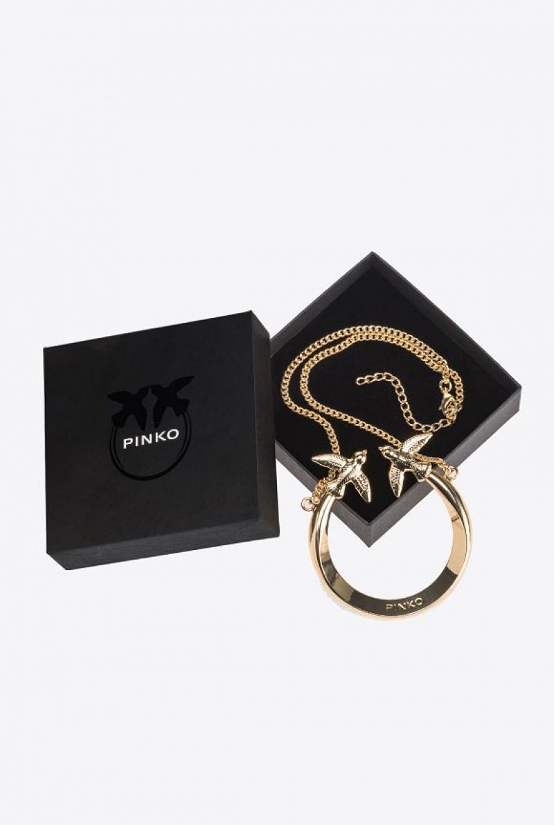 Pinko Love Birds Large Necklace GOLD | SN-PKO34410