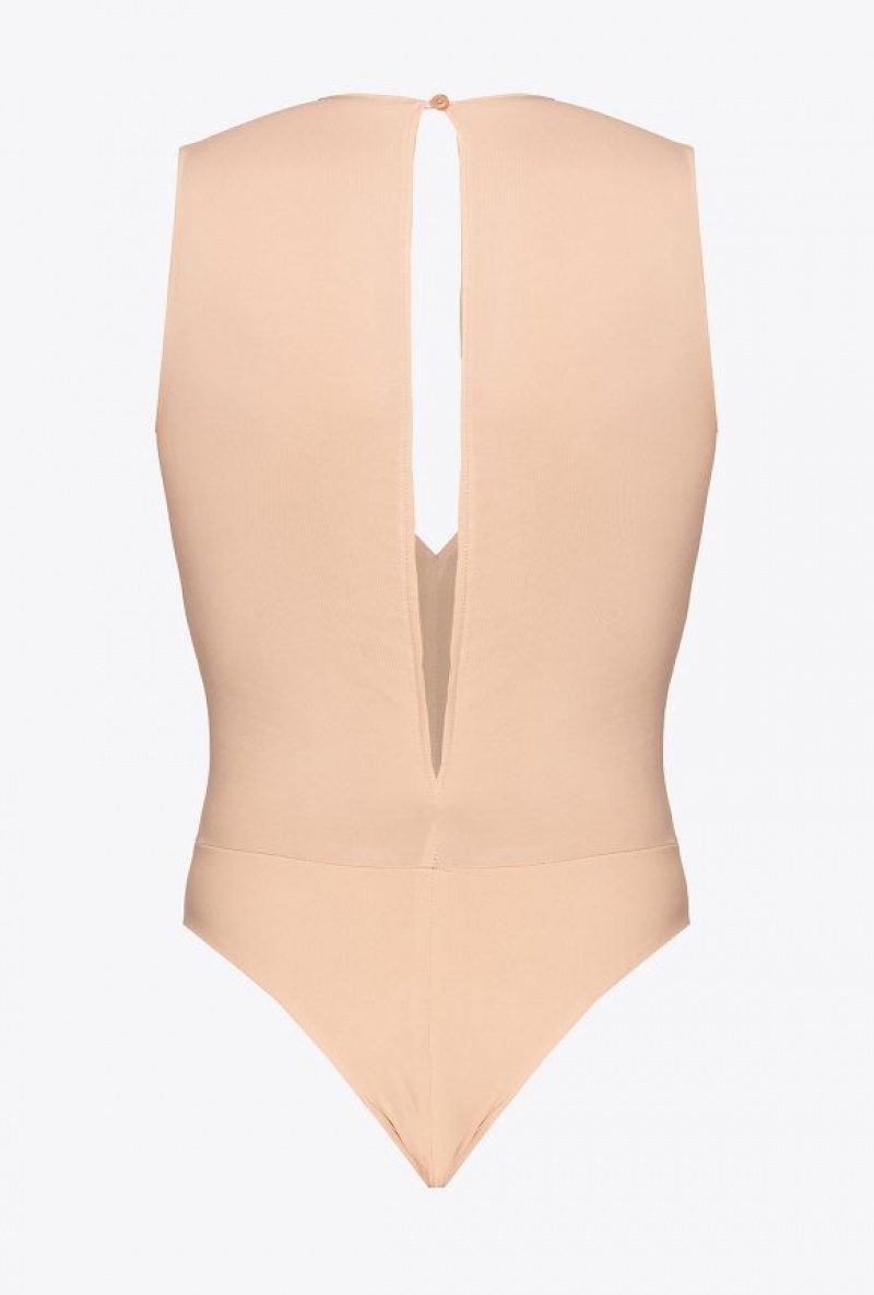 Pinko Low-cut Bodysuit CAMEO PINK | SN-PKO33258