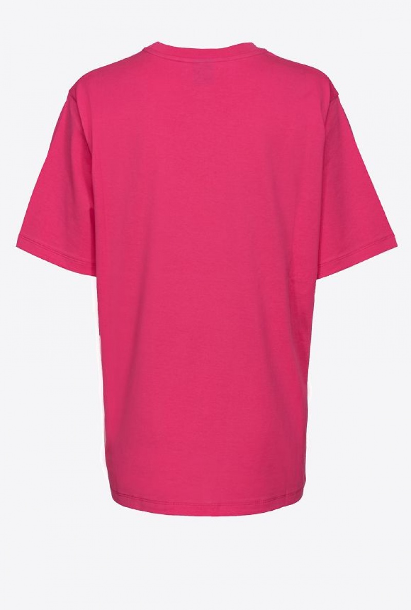 Pinko Maxi-logo T-shirt BEETROOT | SN-PKO33211