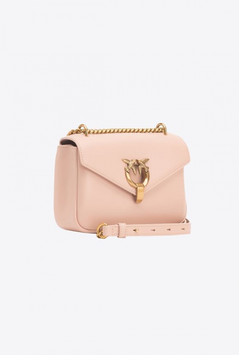 Pinko Mini Cupido Bag Messenger PINK/DUSTY PINK-ANTIQUE GOLD | SN-PKO32674