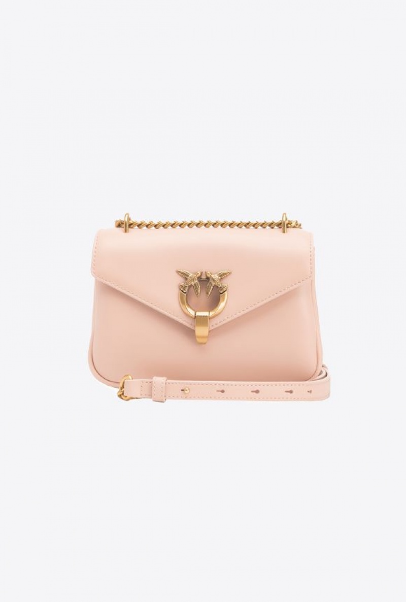 Pinko Mini Cupido Bag Messenger PINK/DUSTY PINK-ANTIQUE GOLD | SN-PKO32674