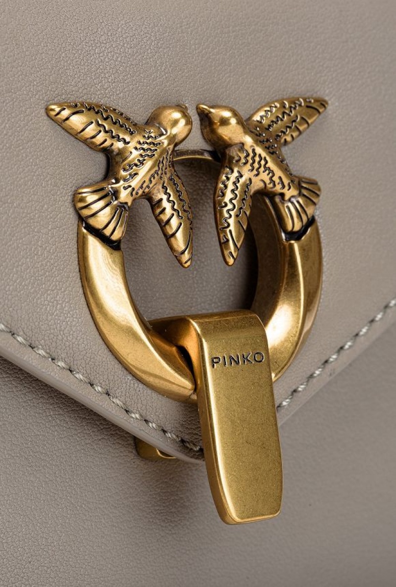 Pinko Mini Cupido Bag Messenger WALNUT-ANTIQUE GOLD | SN-PKO32675