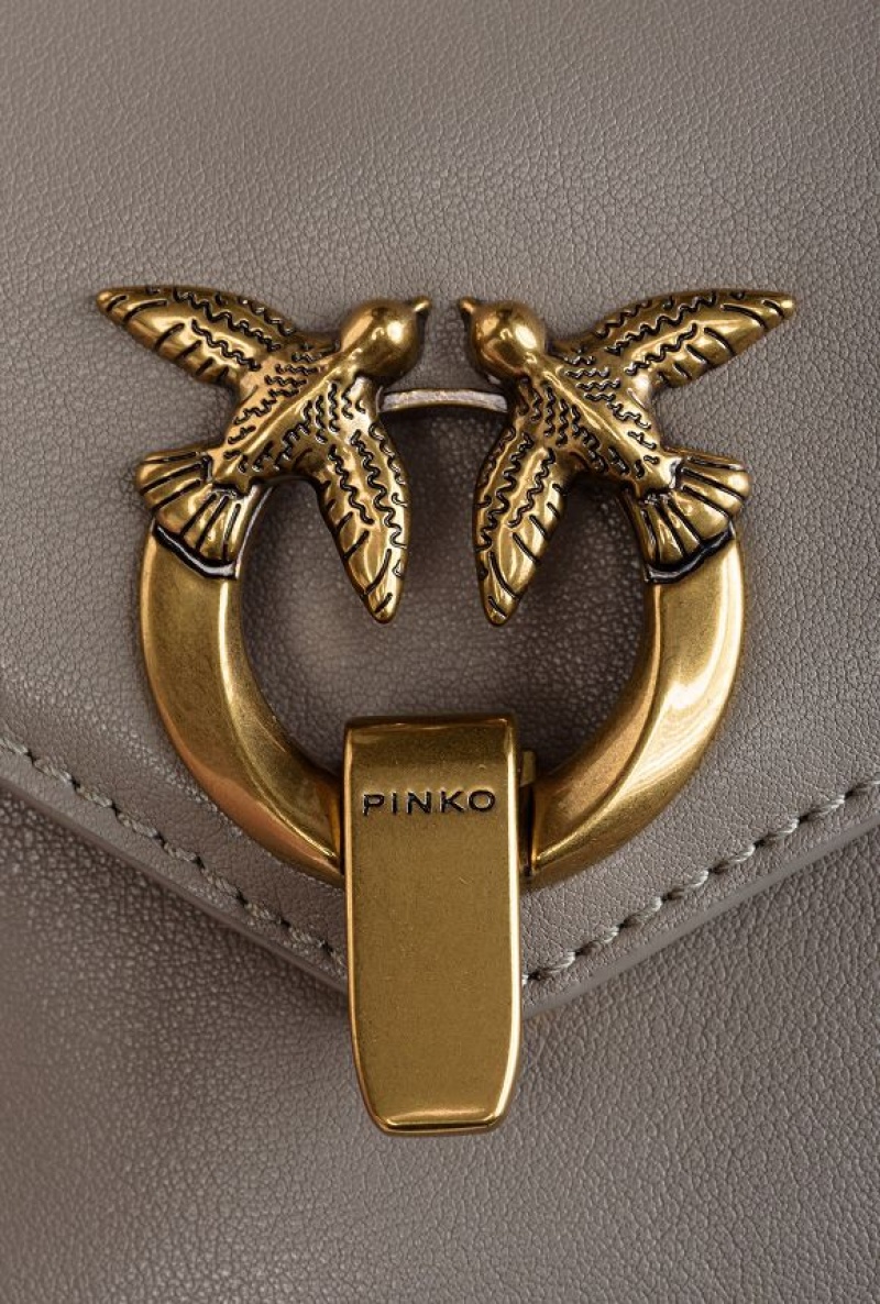 Pinko Mini Cupido Bag Messenger WALNUT-ANTIQUE GOLD | SN-PKO32675