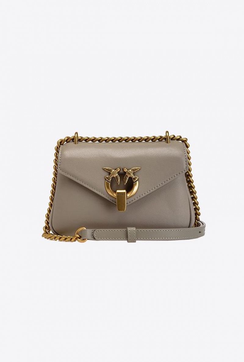 Pinko Mini Cupido Bag Messenger WALNUT-ANTIQUE GOLD | SN-PKO32675