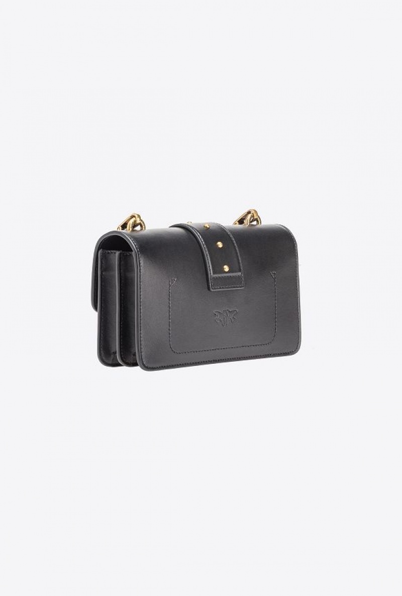 Pinko Mini Love Bag One Simply BLACK-ANTIQUE GOLD | SN-PKO32777