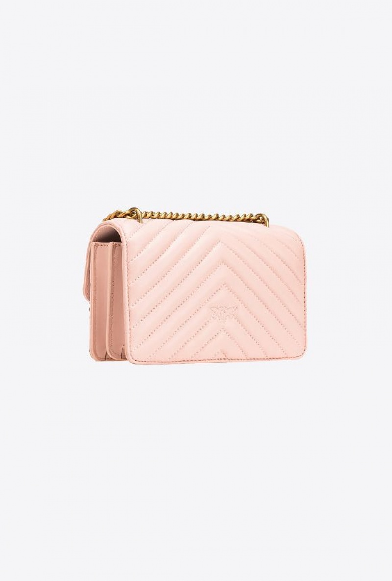 Pinko Mini Love Bag One Simply PINK/DUSTY PINK-ANTIQUE GOLD | SN-PKO32512