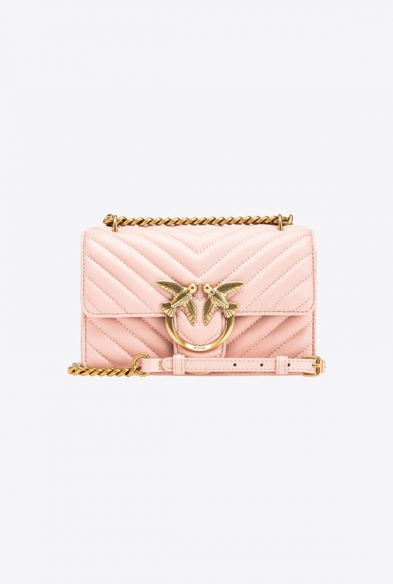 Pinko Mini Love Bag One Simply PINK/DUSTY PINK-ANTIQUE GOLD | SN-PKO32512