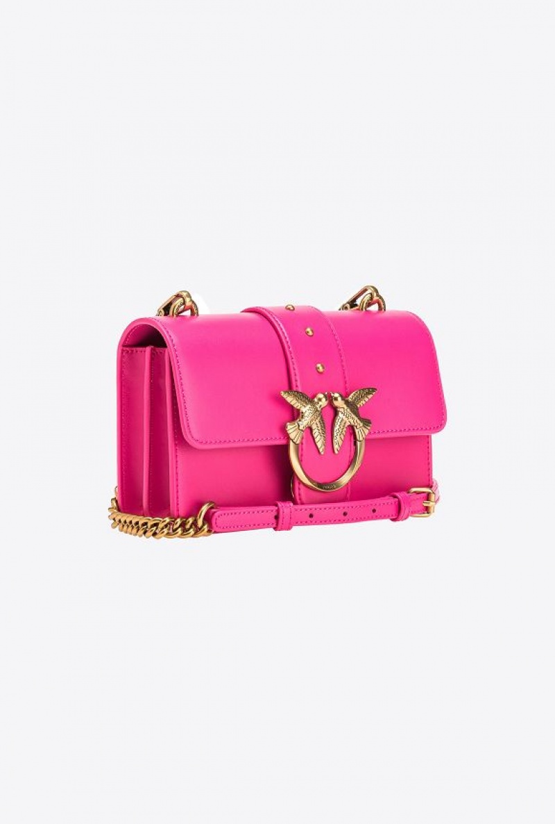 Pinko Mini Love Bag One Simply PINKO PINK-ANTIQUE GOLD | SN-PKO32540