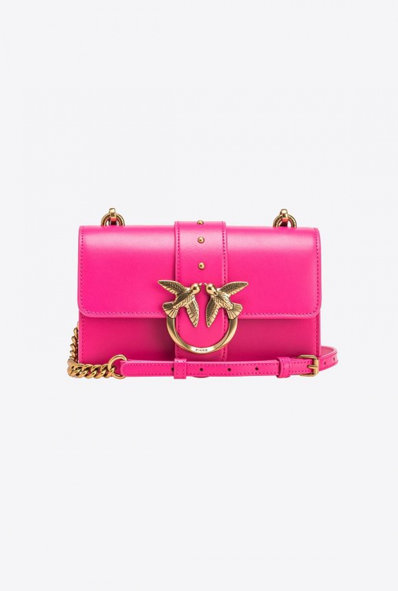 Pinko Mini Love Bag One Simply PINKO PINK-ANTIQUE GOLD | SN-PKO32540