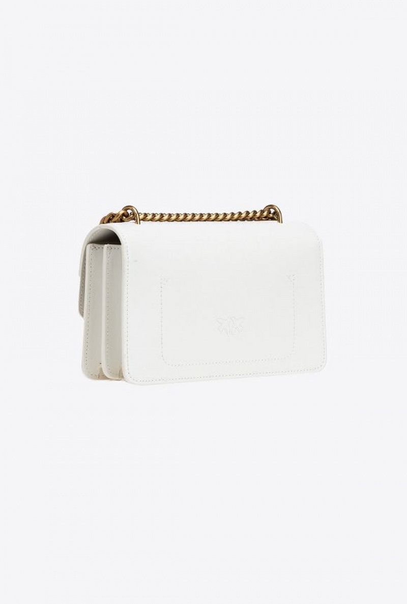 Pinko Mini Love Bag One Simply WHITE+WHITE-ANTIQUE GOLD | SN-PKO32604