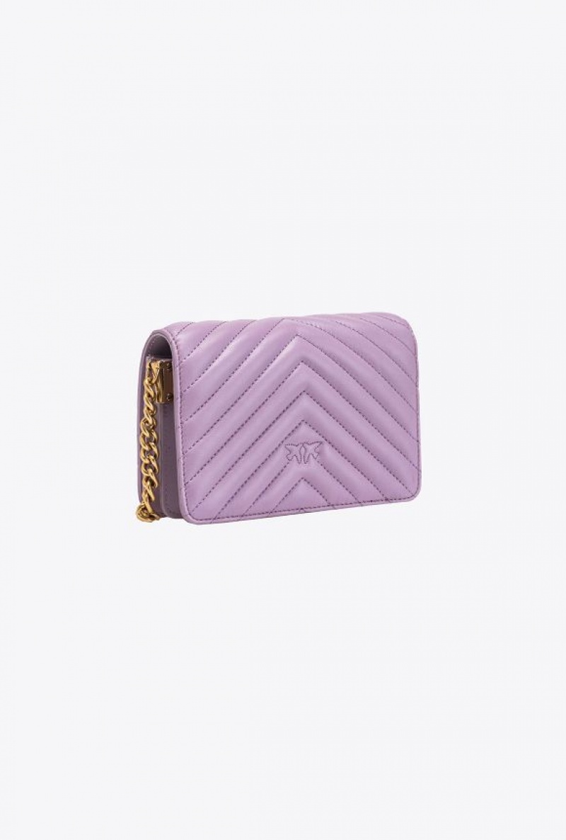 Pinko Mini Love Bag Click Chevron Jewel IRIS-ANTIQUE GOLD | SN-PKO32796