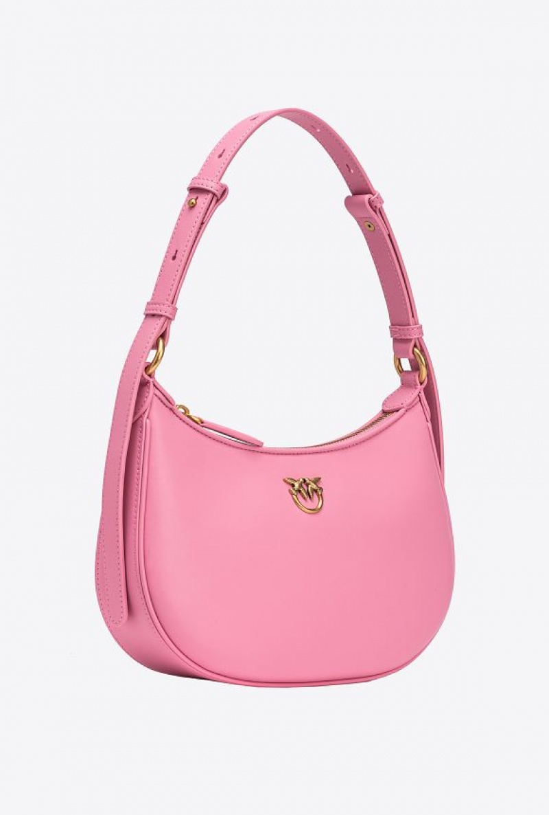 Pinko Mini Love Bag Half Moon Simply MARINE PINK-ANTIQUE GOLD | SN-PKO32465