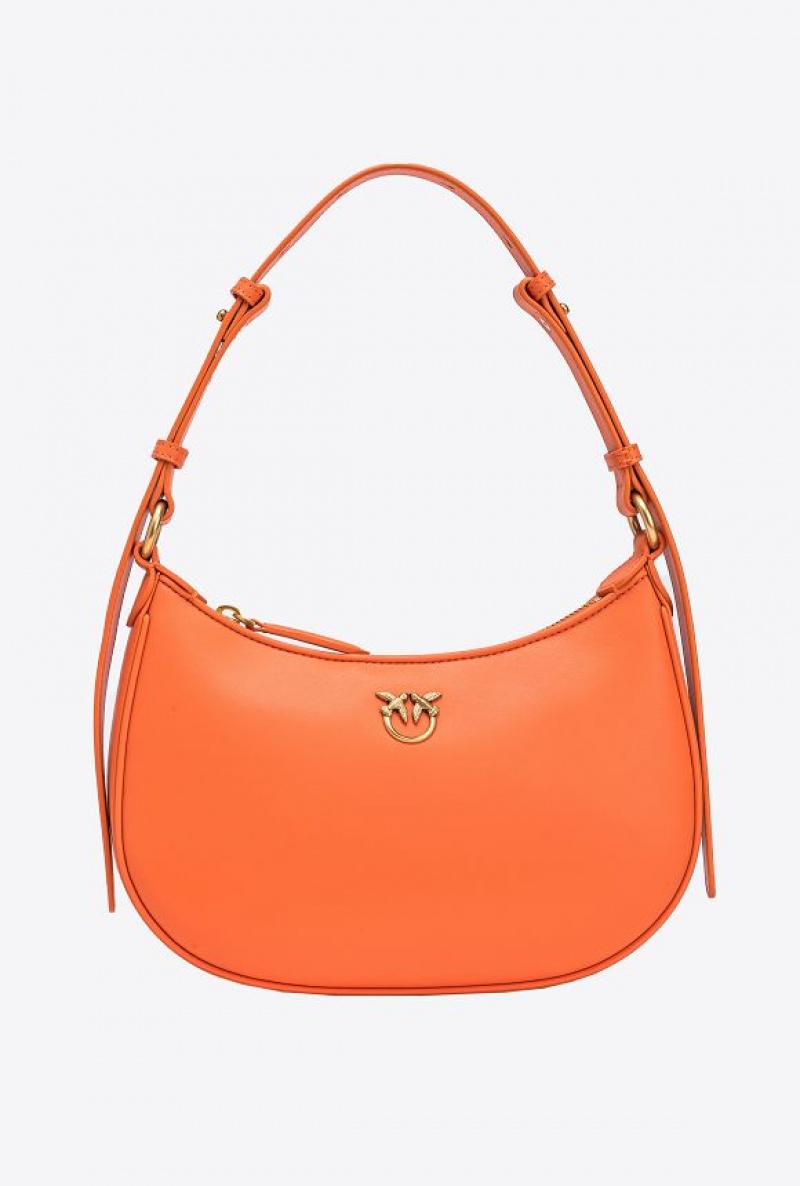 Pinko Mini Love Bag Half Moon Simply ORANGE-ANTIQUE GOLD | SN-PKO32623