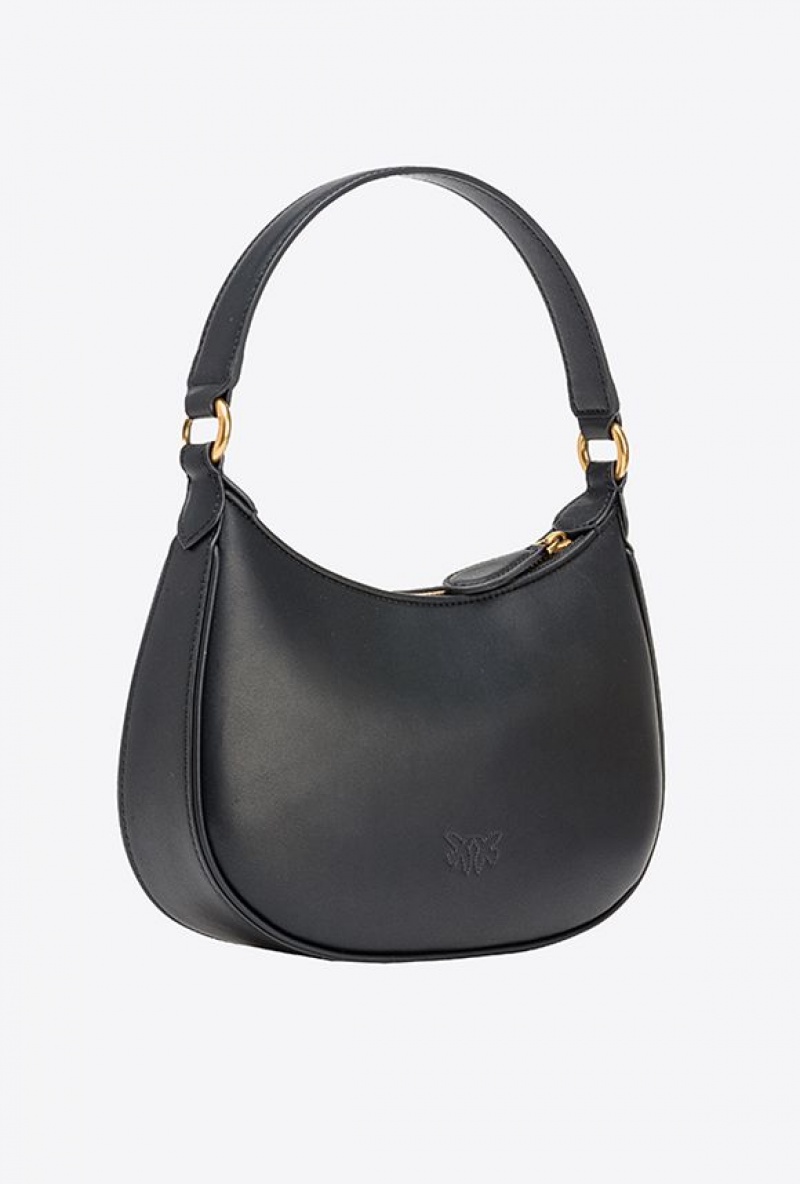 Pinko Mini Love Bag Half Moon Simply BLACK-ANTIQUE GOLD | SN-PKO32848