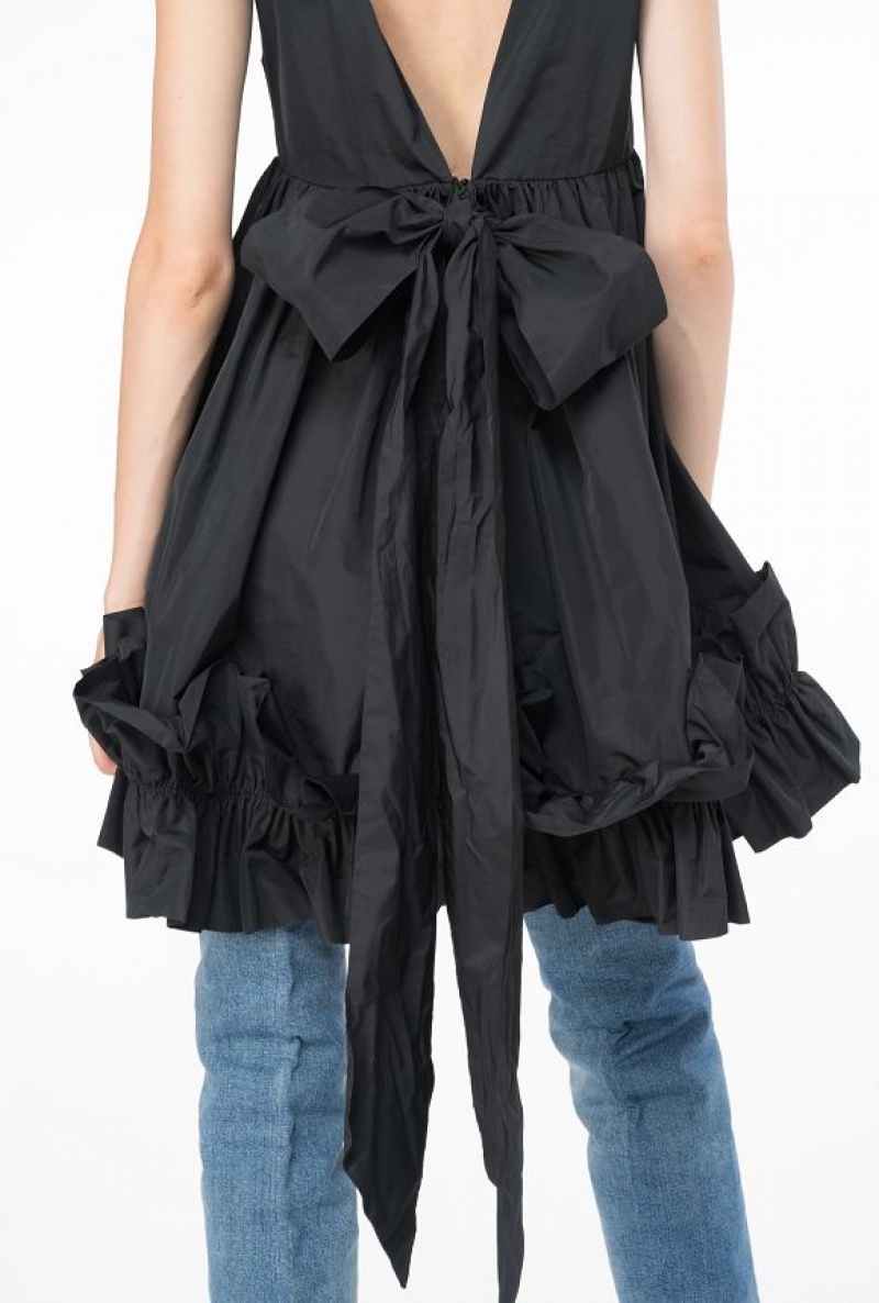 Pinko Mini Taffeta Dress LIMO BLACK | SN-PKO33058