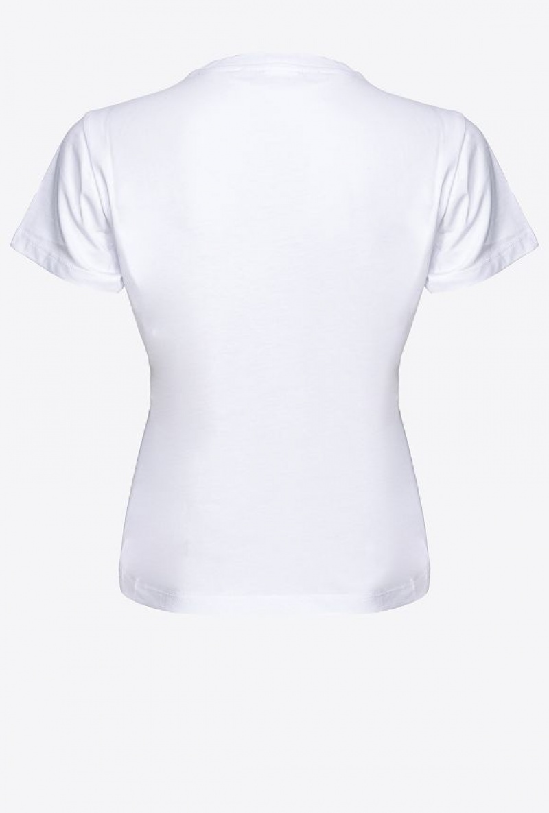 Pinko Mini-logo T-shirt BRIGHT WHITE | SN-PKO33225