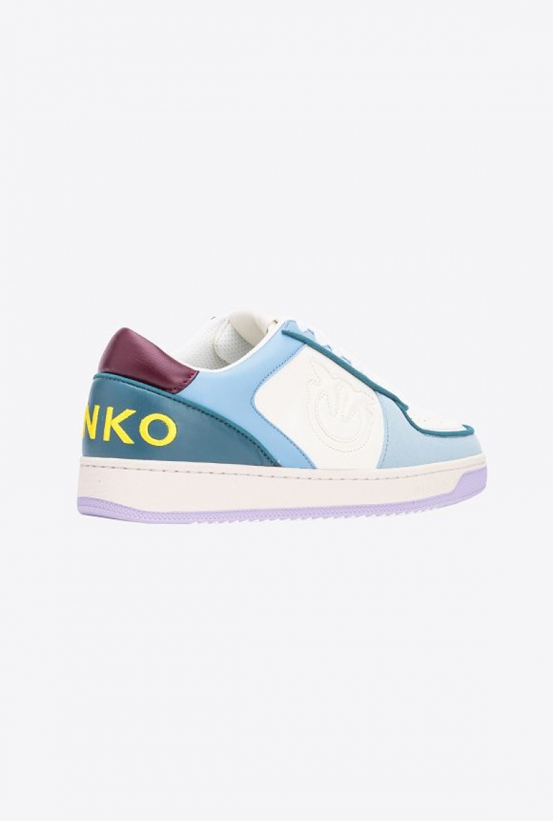 Pinko Pinko Basketball Sneakers | Acbc WHITE/SKY BLUE/GREEN | SN-PKO34131