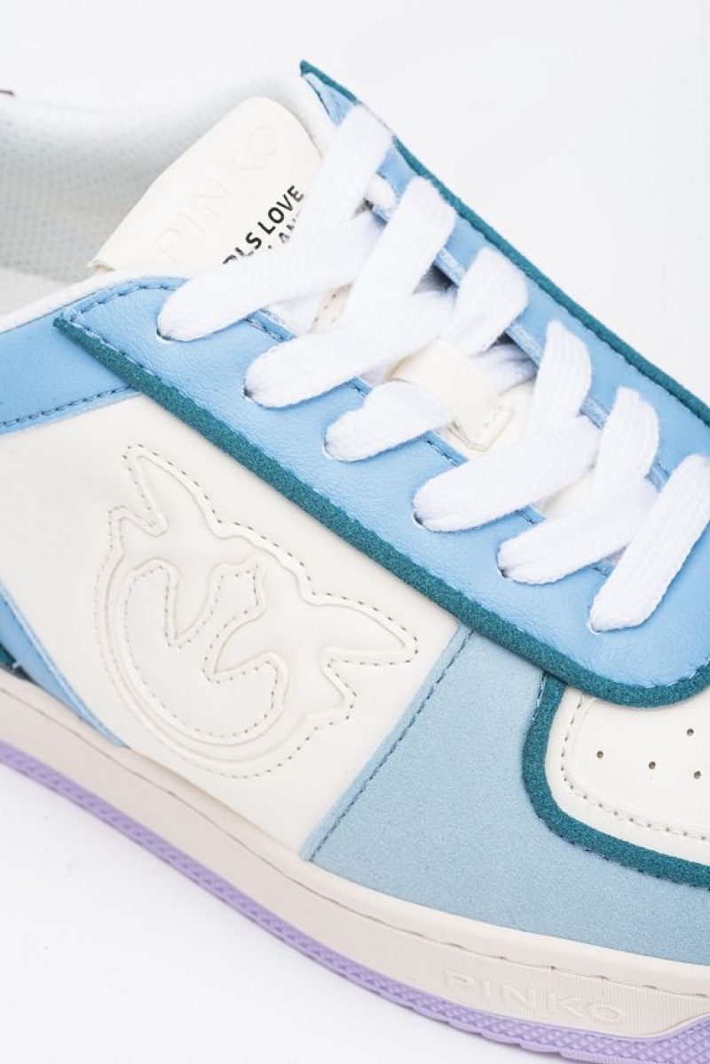 Pinko Pinko Basketball Sneakers | Acbc WHITE/SKY BLUE/GREEN | SN-PKO34131