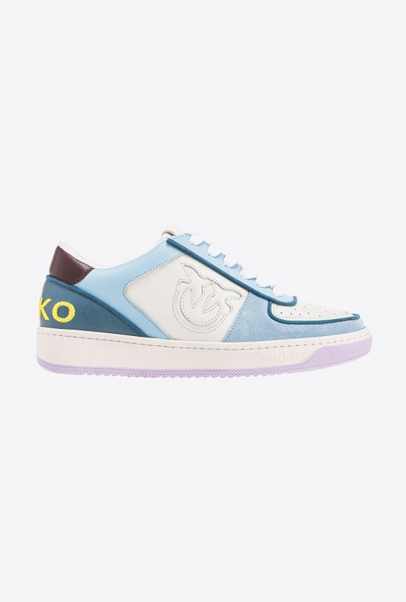 Pinko Pinko Basketball Sneakers | Acbc WHITE/SKY BLUE/GREEN | SN-PKO34131