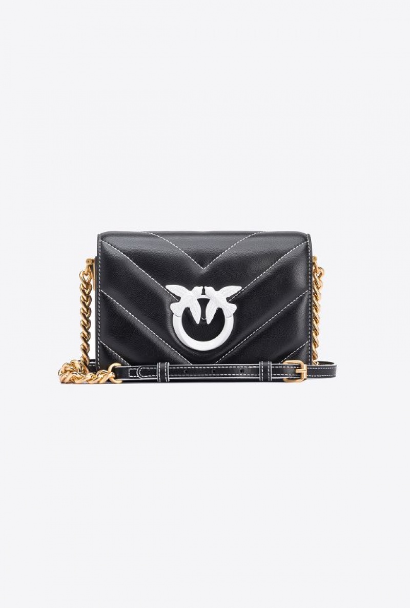 Pinko Pinko Galleria Mini Love Bag Click Big Chevron Opposite BLACK+COLOUR CONTRASTING COLOUR | SN-PKO32415