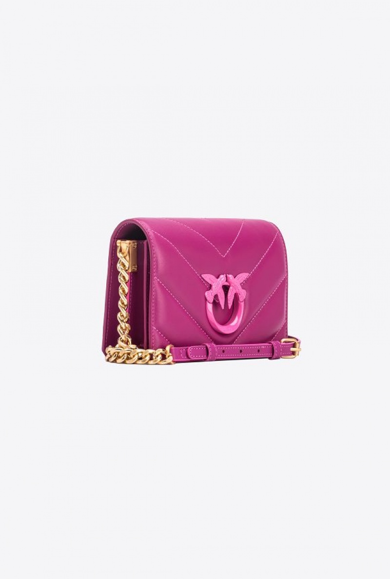 Pinko Pinko Galleria Mini Love Bag Click Big Chevron Opposite BATON ROUGE+COLOUR CONTRASTING COLOUR | SN-PKO32706