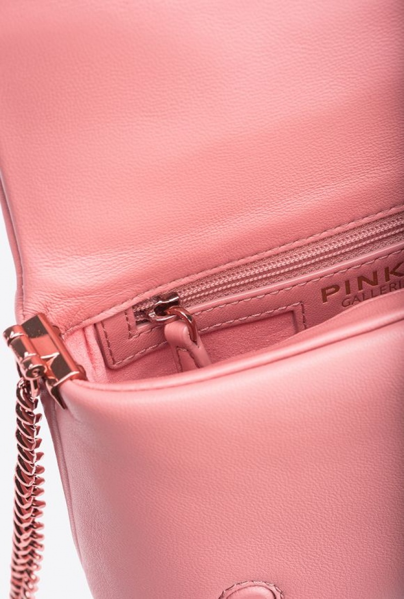 Pinko Pinko Galleria Nappa Leather Baby Love Bag Click Puff PINK-PINKISH BEIGE-BLOCK COLOUR | SN-PKO32688