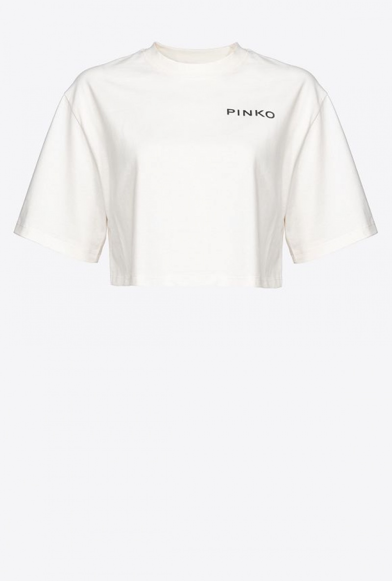 Pinko Pinko Lady Crop Top WINTER WHITE | SN-PKO33324