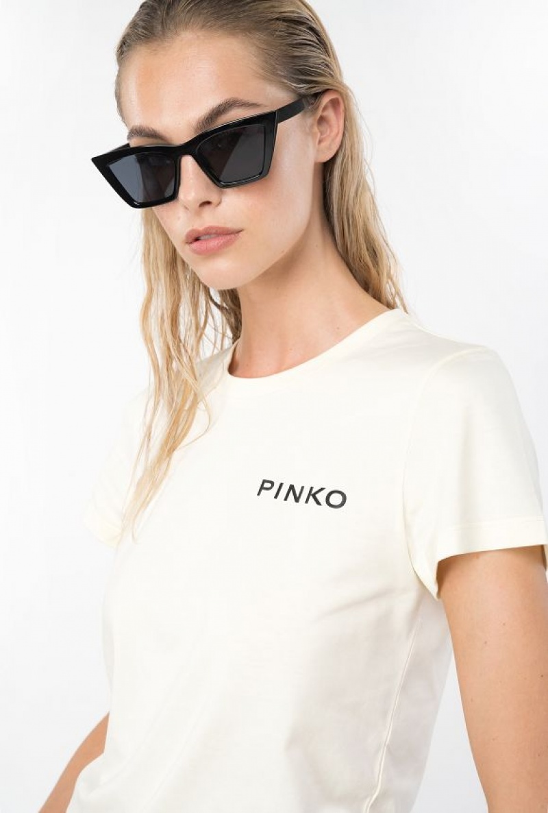 Pinko Pinko Lady T-shirt WINTER WHITE | SN-PKO33289