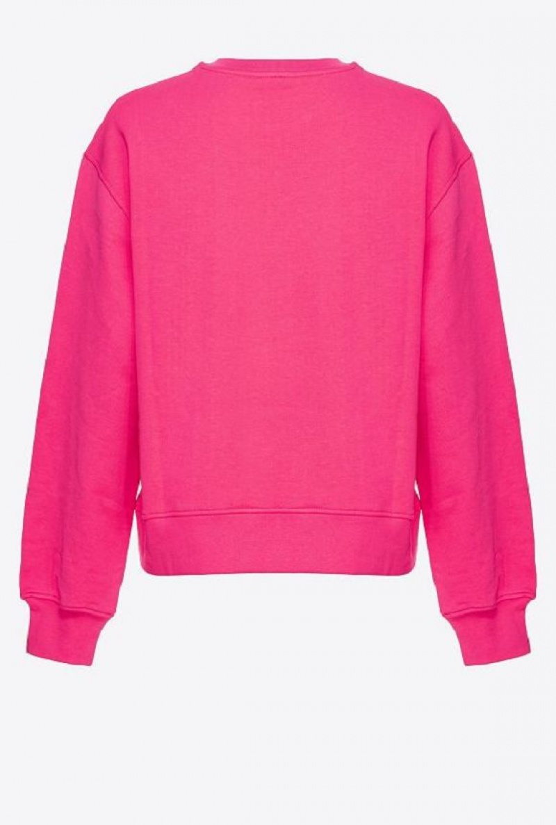 Pinko Pinko-print Sweatshirt BEETROOT | SN-PKO33521