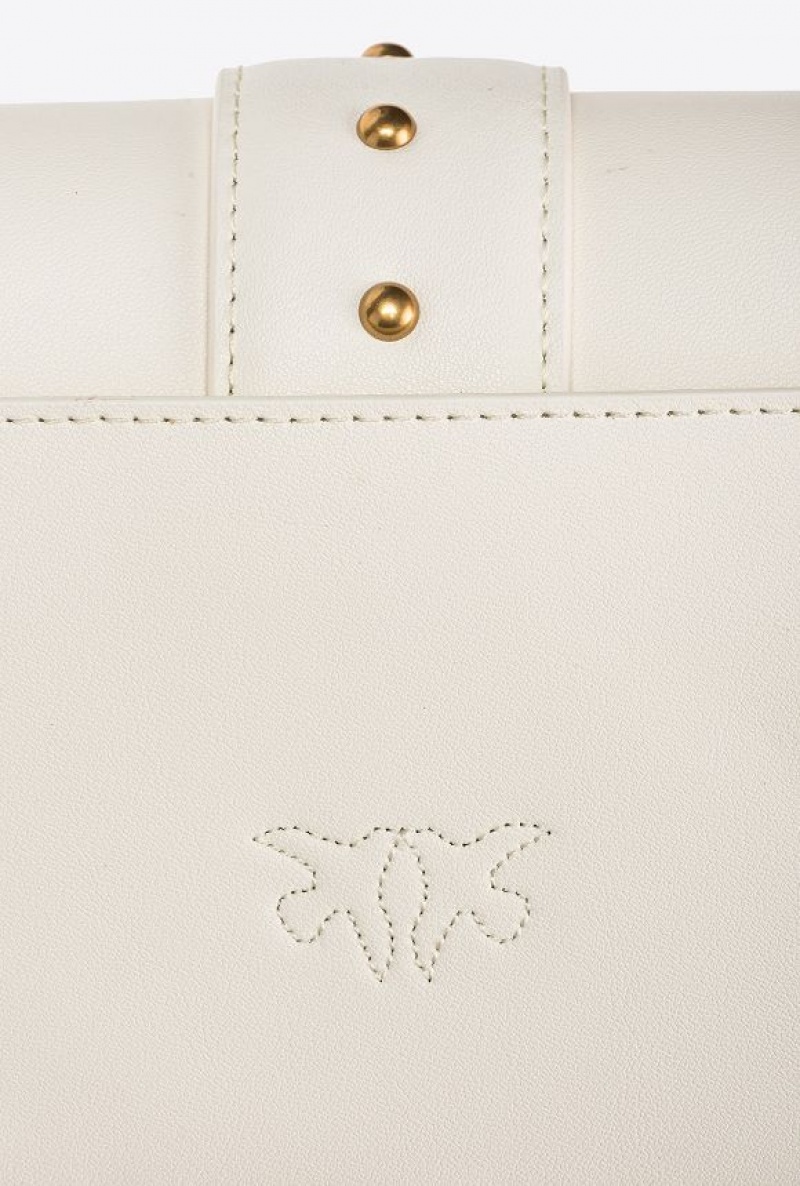 Pinko Pocket Love Bag One Simply WHITE+WHITE-ANTIQUE GOLD | SN-PKO32793