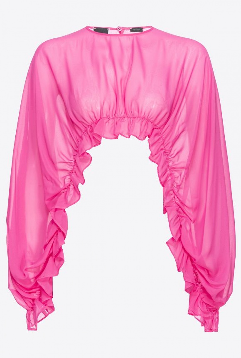 Pinko Ruffled Shrug FUCHSIA PURPLE | SN-PKO34387