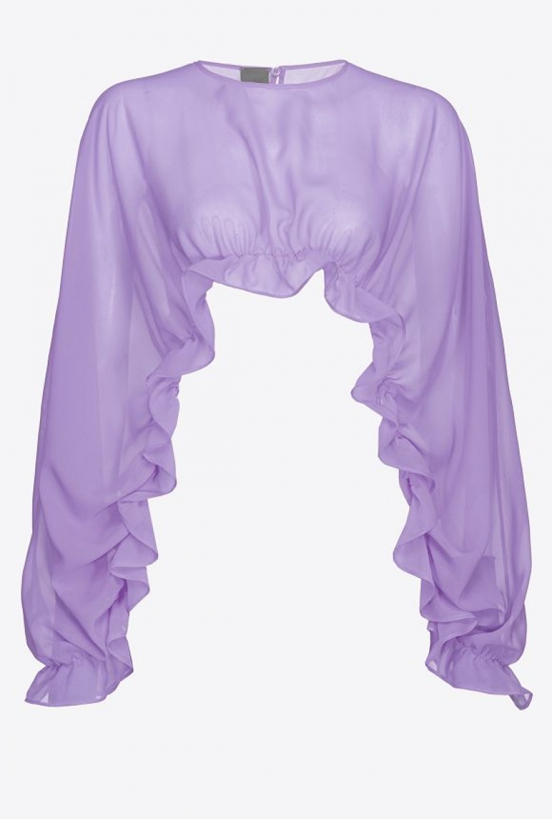 Pinko Ruffled Shrug LISIANTHUS LILAC | SN-PKO34386