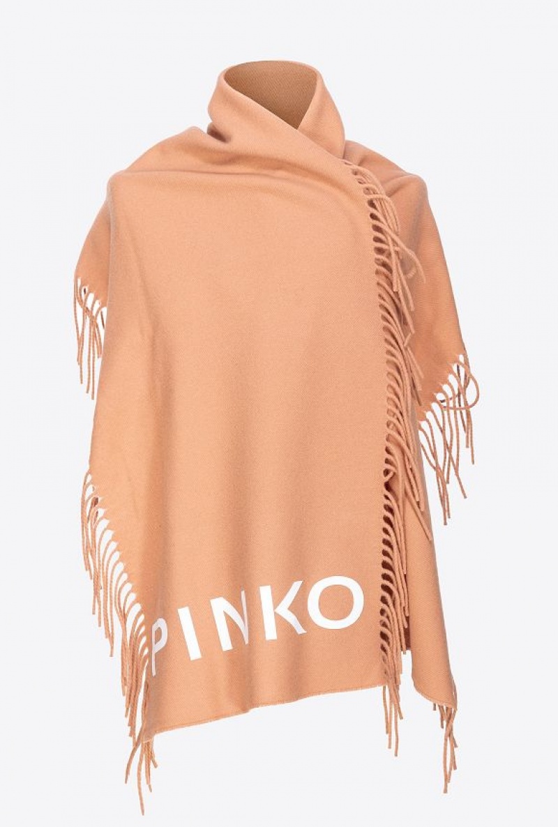 Pinko Scarf With Fringing MOCHA MOUSSE | SN-PKO34395