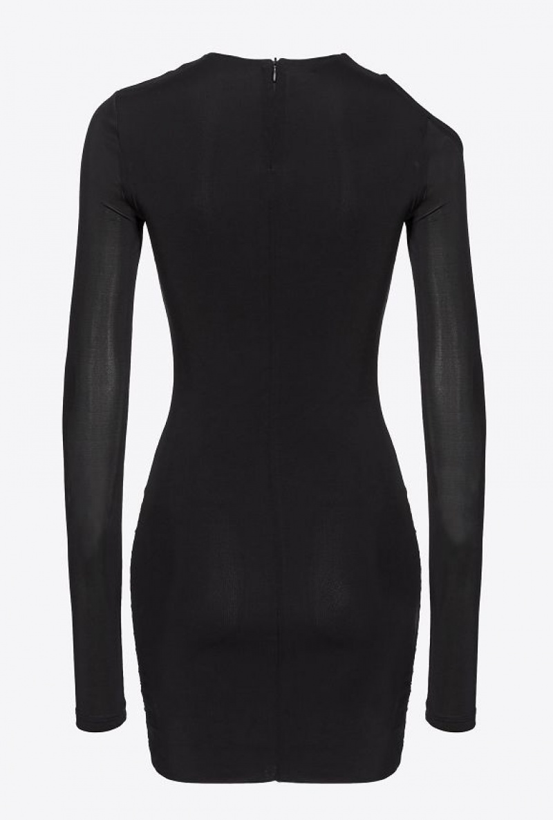 Pinko Slim-fit Mini Dress LIMO BLACK | SN-PKO33019