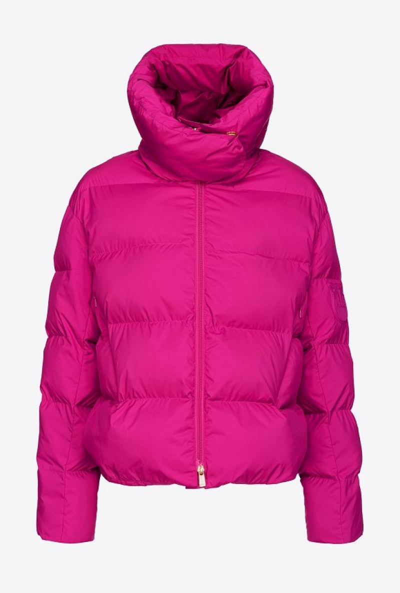 Pinko Technical Canvas Jacket With Hood BOUGAINVILLEA PURPLE | SN-PKO33651