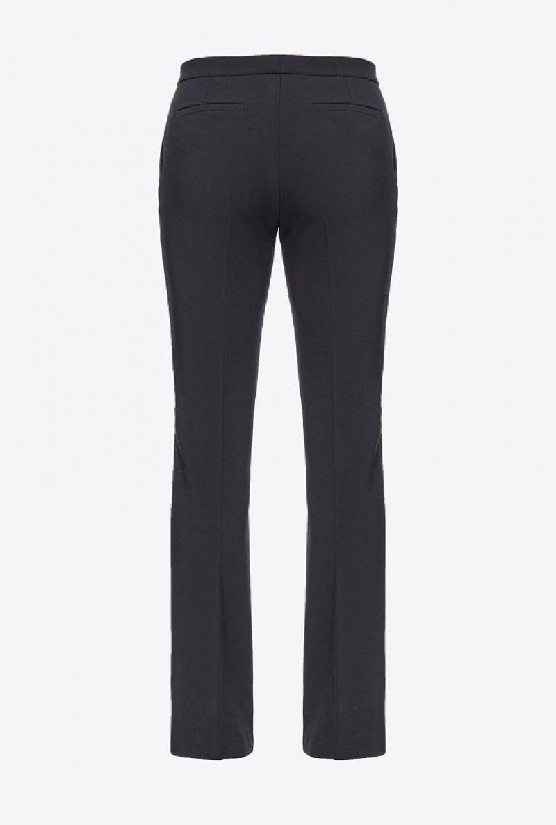 Pinko Technical Crepe Trousers LIMO BLACK | SN-PKO33688