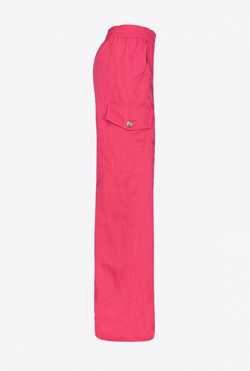 Pinko Technical Twill Cargo Trousers VENICE PINK | SN-PKO33740