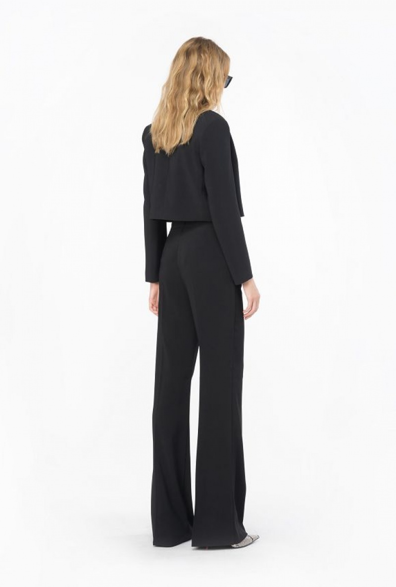 Pinko Trousers With Golden Buttons LIMO BLACK | SN-PKO33770