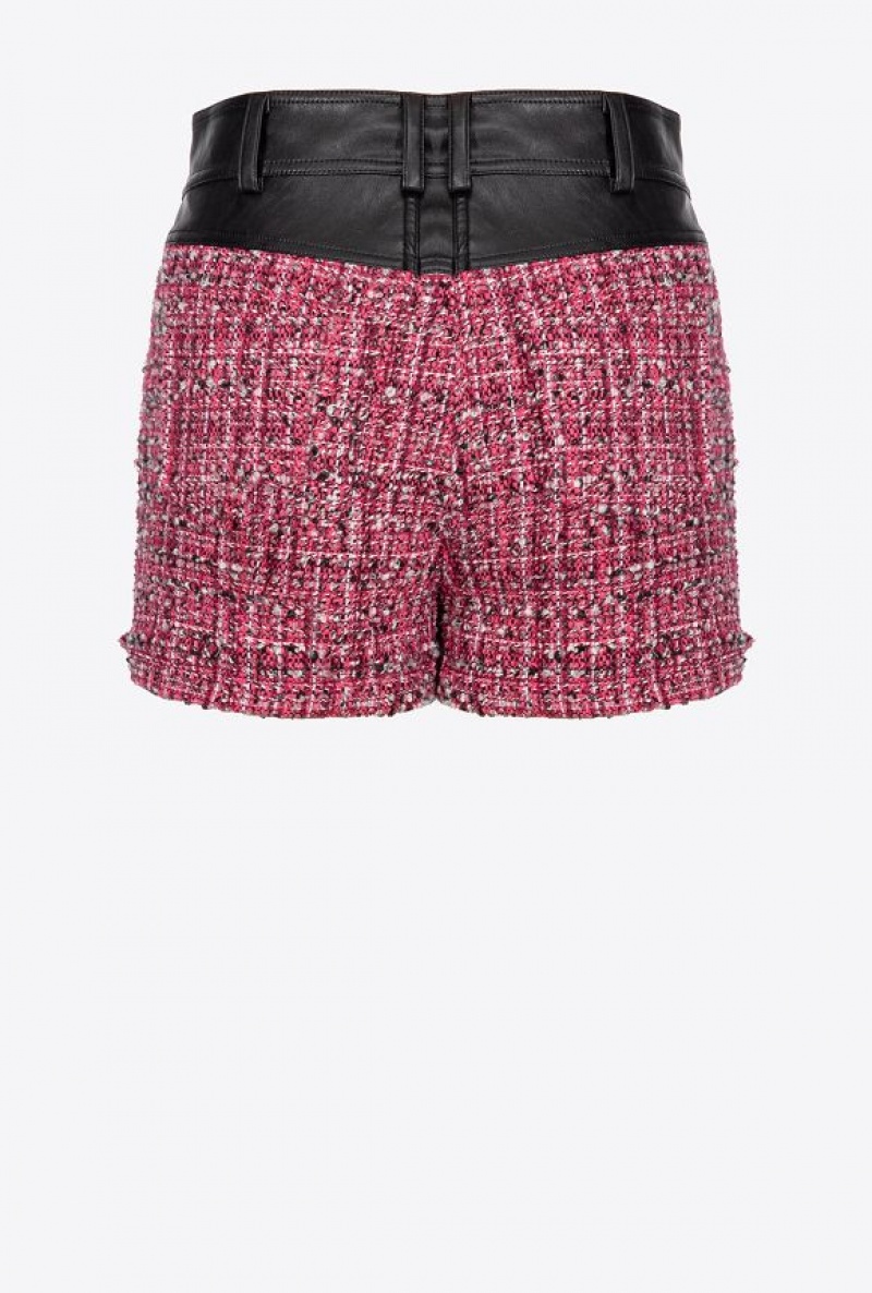 Pinko Tweed Shorts MULTICOLOUR - FUCHSIA/BLACK | SN-PKO33717