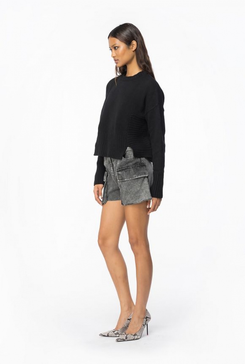 Pinko Wool And Cashmere Sweater LIMO BLACK | SN-PKO33505