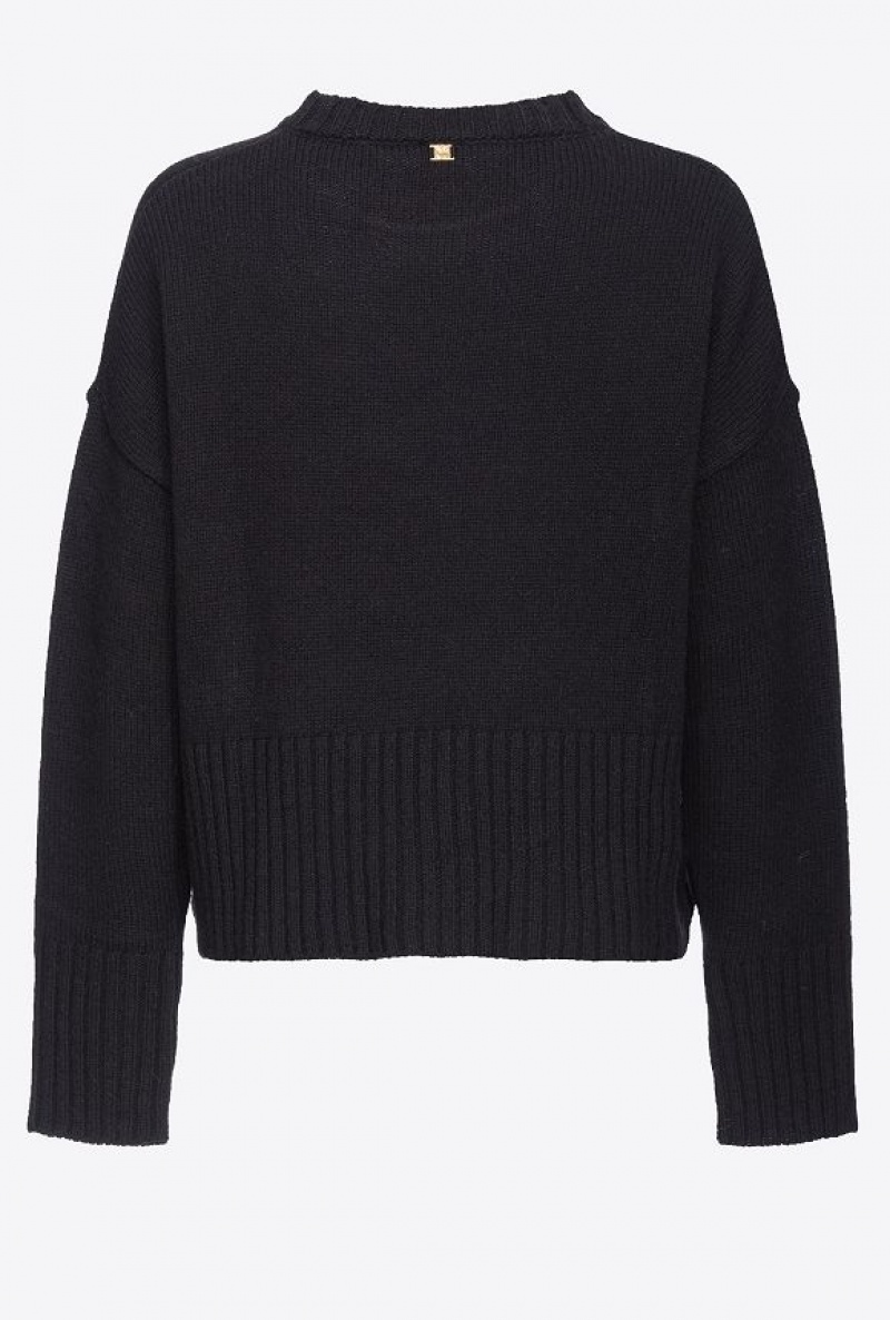 Pinko Wool And Cashmere Sweater LIMO BLACK | SN-PKO33505