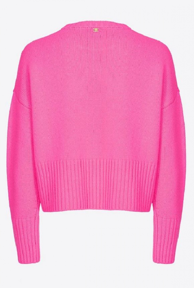 Pinko Wool And Cashmere Sweater PINK LIGHTNING | SN-PKO33545