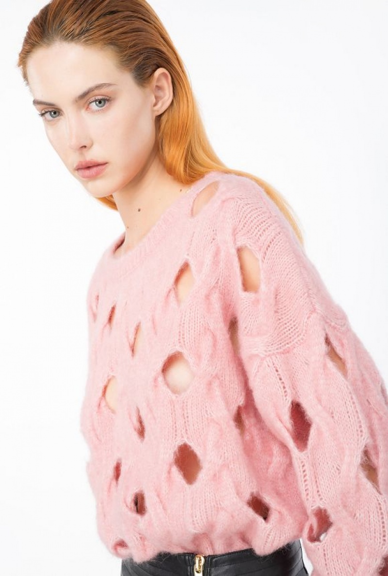 Pinko Wool-blend Sweater With Openwork PEONY | SN-PKO33503