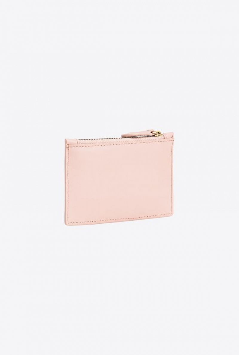 Pinko Zipped Card Holder PINK/DUSTY PINK-ANTIQUE GOLD | SN-PKO34263